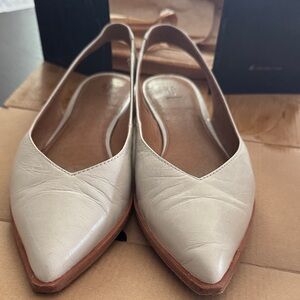 Frye Kenzie Slingback Leather Flats Size 8m